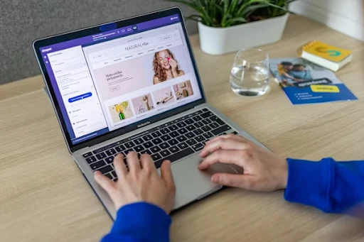 Person on a laptop